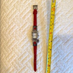 Brighton hearts Red and Silver Heart Watch new battery